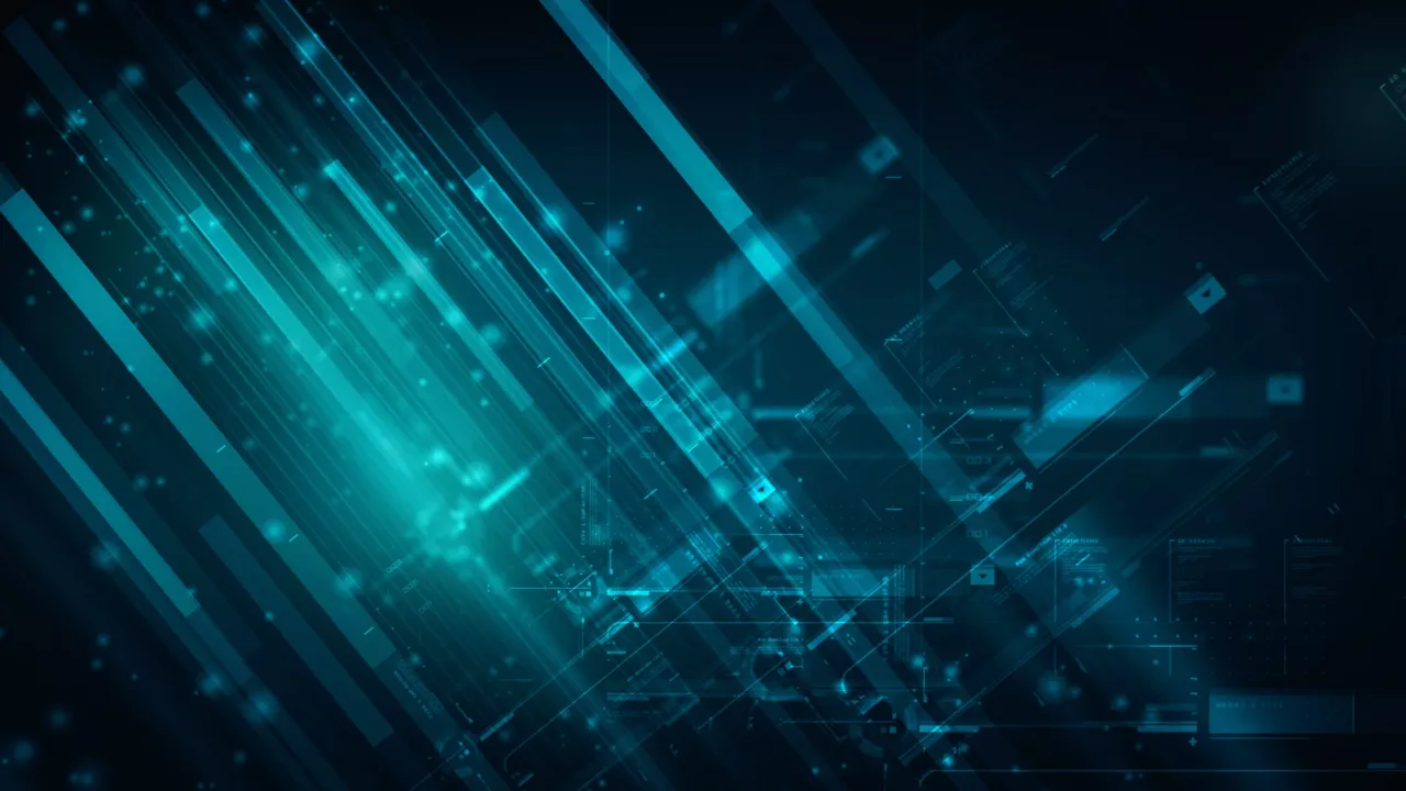 2d illustration Abstract futuristic electronic circuit technology background
